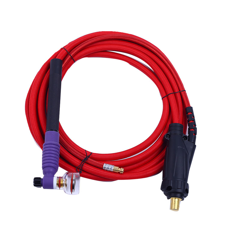 Welding Torch Series Red Hose Cable Air-Cooled Complete TIG Welding Torch with Connector