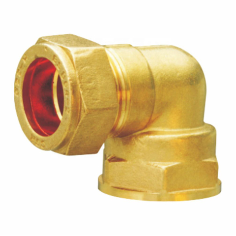 Female Connector Brass Pipe Fittings 90 degree Female and Brass Elbow