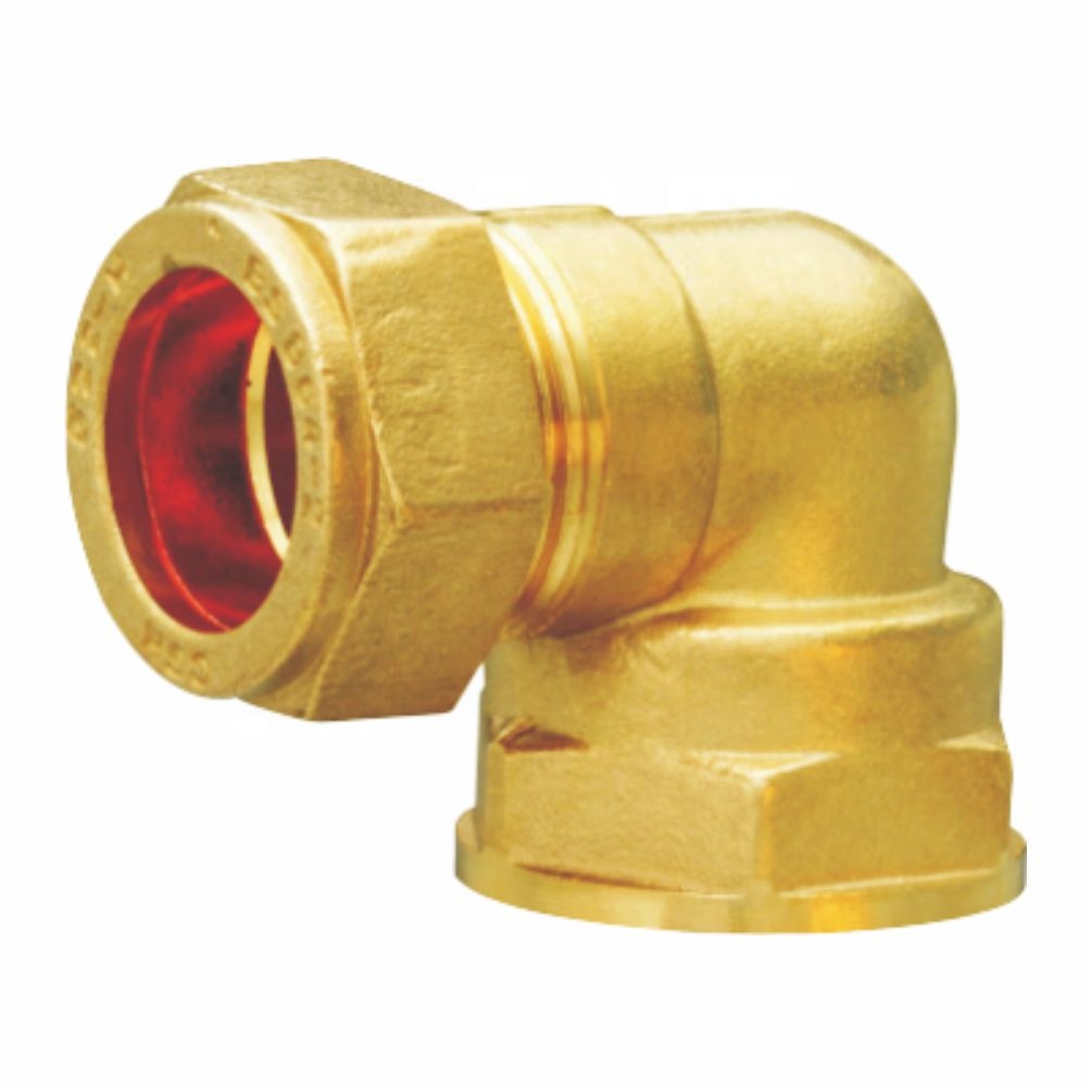 Female Connector Brass Pipe Fittings 90 degree Female and Brass Elbow