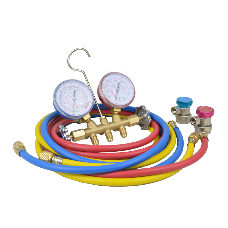 Copper Manifold Gauge Set R134 Gauge Manifold Refrigeration Pressure Gauges