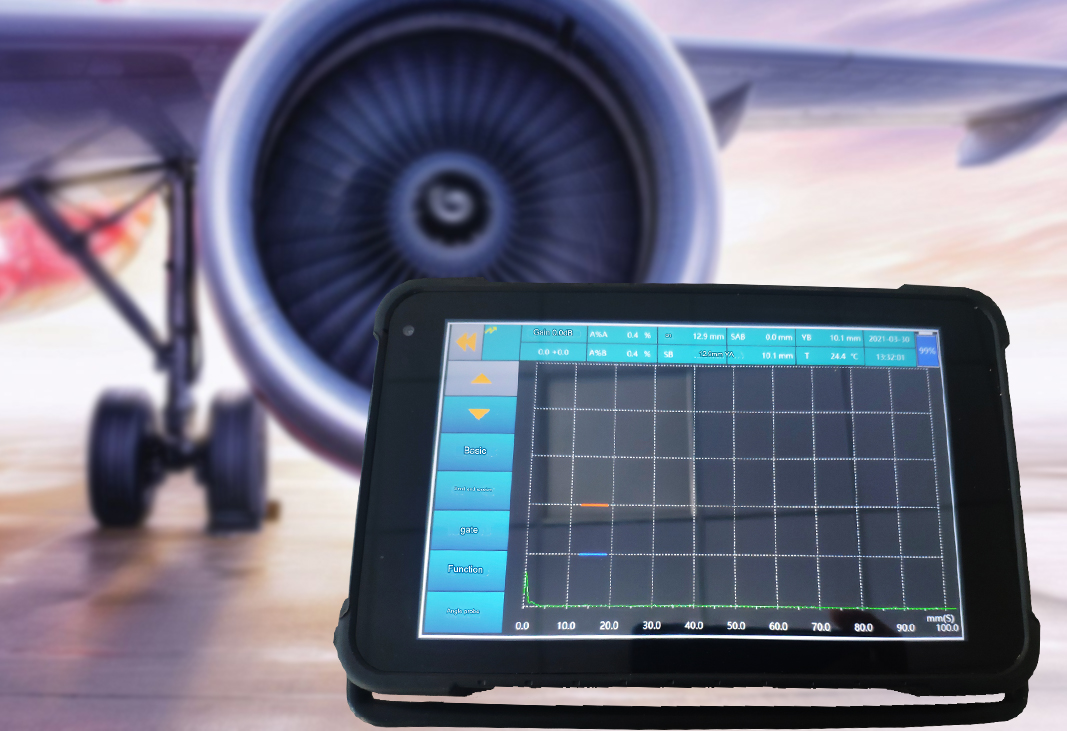 Aircraft eddy current inspection by portable flaw detection flaw detectors