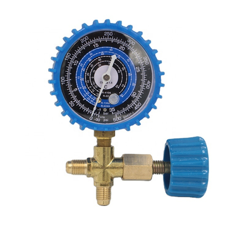 CT-466 Refrigerant Single Manifold Gauge for Air Conditioning with Brass Pressure Gauge