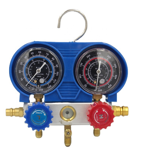 R134A Air Conditioning refrigerant manifold pressure gauge kit double manifold gauges